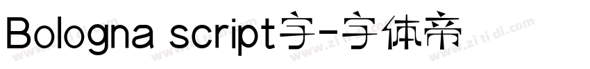 Bologna script字字体转换